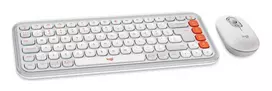 balta klaviatura - Logitech Pop Icon Combo, belaidė, Baltas (White) - 2 nuotrauka