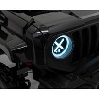vaikiska dzipas - Dvivietis vaikiškas elektrinis automobilis Jeep Off Road 4x4, juodas - 6 nuotrauka