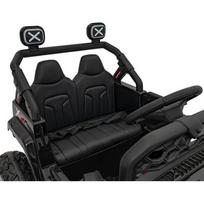 vaikiska dzipas - Dvivietis vaikiškas elektrinis automobilis Jeep Off Road 4x4, juodas - 7 nuotrauka
