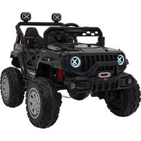vaikiska dzipas - Dvivietis vaikiškas elektrinis automobilis Jeep Off Road 4x4, juodas - 11 nuotrauka
