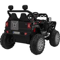 vaikiska dzipas - Dvivietis vaikiškas elektrinis automobilis Jeep Off Road 4x4, juodas - 12 nuotrauka