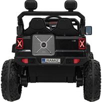 vaikiska dzipas - Dvivietis vaikiškas elektrinis automobilis Jeep Off Road 4x4, juodas - 13 nuotrauka