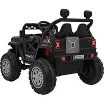 vaikiska dzipas - Dvivietis vaikiškas elektrinis automobilis Jeep Off Road 4x4, juodas - 14 nuotrauka