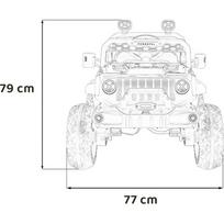 vaikiska dzipas - Dvivietis vaikiškas elektrinis automobilis Jeep Off Road 4x4, juodas - 17 nuotrauka