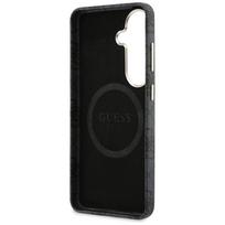 guess pu leather 4g - Guess PU Leather 4G Strass Triangle Logo Gold Frame Magnetic dėklas skirtas Samsung Galaxy S26 juodos spalvos - 3 nuotrauka