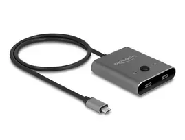 usb c 3 2 gen 2 kabelis - Delock USB 10Gbps USB Type-C Switch 2 į 1 dvikryptį 8K - 2 nuotrauka