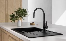 juodas virtuvinis maisytuvas lankstus - Ferro Zumba Nero BZA4BLB, juodas (Black) - 3 nuotrauka