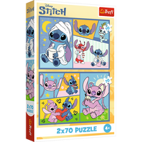 lilo sticas - Trefl Dėlionė Disney Stitch 2x70 det. 34444 - 4 nuotrauka