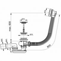 vonia - Vonios sifonas VIEGA, reguliuojama perpylimo sistema, 40/50 - 2 nuotrauka