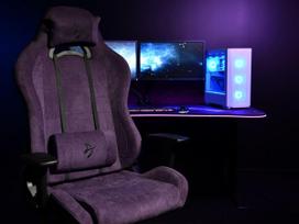 senukai gaming kedes - Arozzi Torretta Soft Fabric Gaming Chair Purple - 3 nuotrauka