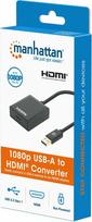 usb 2.0 to hdmi adapter - Manhattan USB-A to HDMI Adapter 1080p@60Hz Juodas (Black) - 2 nuotrauka