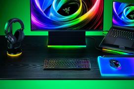 razer klaviatura - Razer BlackWidow V4 Low-Profile Tenkeyless HyperSpeed, Žalias Switch (Green), Belaidė - 6 nuotrauka