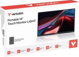 monitorius 14 - Verbatim Portable Touchscreen Monitor Light 14" FHD, Juodas (Black) - 3 nuotrauka