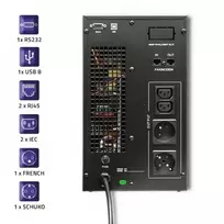 pure sine - Qoltec UPS On-line Gryna sinusinė banga 3kVA 2.4kW 53043 - 4 nuotrauka
