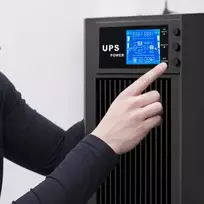 pure sine - Qoltec UPS On-line Gryna sinusinė banga 3kVA 2.4kW 53043 - 5 nuotrauka