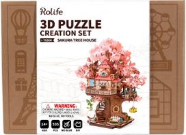 namelis - Rolife Robotime 3D medinis konstruktorius Sakura medžio namelis TGS04 - 2 nuotrauka