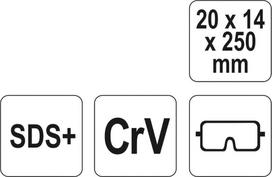 perforatorius kaltas - Kaltas atkirtimui Yato YT-4721; SDS-plus; 250 mm - 2 nuotrauka