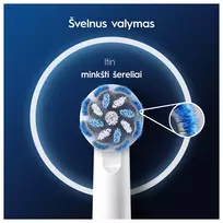dantu sepetelio antgaliai oral b - Dantų šepetėlio antgaliai ORAL-B, EB60-4 Sensitive Clean Pro, 4 vnt., balti - 3 nuotrauka