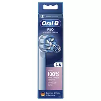 dantu sepetelio antgaliai oral b - Dantų šepetėlio antgaliai ORAL-B, EB60-4 Sensitive Clean Pro, 4 vnt., balti - 5 nuotrauka