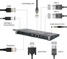 vga hdmi adapteris - GEMBIRD A-CM-COMBO9-02 - 6 nuotrauka