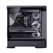 pc case - Jonsbo D400 PC-kompiuterio korpusas, Midi Tower, ATX, Tempered Glass - juodos spalvos - 4 nuotrauka