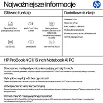 hp probook 512 gb - HP ProBook 4 G1i Ultra 7 255H, Intel Core Ultra 7 255H, 24 GB, 512 GB, 16", WUXGA, Sidabrinis (Silver) - 6 nuotrauka