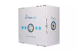 ftp cat5e - Extralink CAT5E FTP (F/UTP) V2 OUTDOOR TWISTED PAIR 100M tinklo kabelis Juoda F/UTP (FTP) - 2 nuotrauka