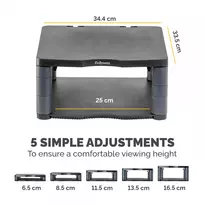 senukai televizoriai - ACC RISER PREMIUM/ADJUSTMENTS 9169401 FELLOWES - 7 nuotrauka