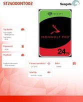 sata 4tb - Seagate IronWolf Pro 24TB HDD 3.5" SATA 7200RPM - 2 nuotrauka