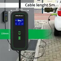 type2 16a - Qoltec 52470 Mobilus įkroviklis EV 2-in-1 Tipas 2, 3.5kW, 230V - 6 nuotrauka