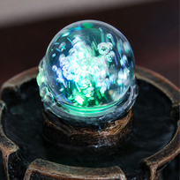 fontanas - Realprices Dekoratyvinis stalo fontanas su LED, 24 x 24 x 21 cm - 10 nuotrauka