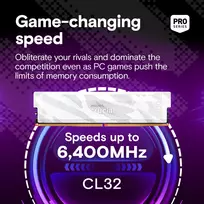 dimm ddr5 32gb - Crucial Pro DDR5 32GB (2x16GB) 6400MHz CL32 Balta (White) - 2 nuotrauka