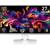 oled 27 inch - MSI MAG 272QPWDE QD-OLED X28 26.5", baltas (white), QHD, 280Hz - 5 nuotrauka