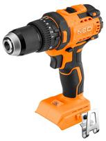 smuginis suktuvas akumuliatorinis - Neo Tools 04-619, 18V, bešepetėlinis smūginis gręžtuvas, 13mm griebtuvas, kompaktiškas, be akumuliatoriaus ir kroviklio - 4 nuotrauka