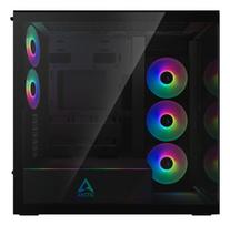 white glass - ARCTIC Xtender Mirror kompiuterio korpusas, Mid Tower, E-ATX, RGB, Tempered Glass – juodos spalvos, mirrored - 6 nuotrauka
