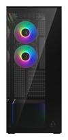 white glass - ARCTIC Xtender Mirror kompiuterio korpusas, Mid Tower, E-ATX, RGB, Tempered Glass – juodos spalvos, mirrored - 8 nuotrauka