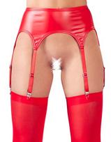 dirzas kojinems - NO:XQSE Suspender Belt Red S/M Seksuali liemenėlė - 5 nuotrauka