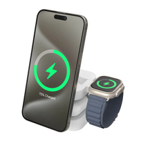 15w qi2 - Hyper Hyperjuice Qi2 3-in-1 Magnetic Charging Stand | HJ3320WHGL - 2 nuotrauka