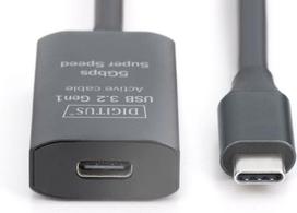 usb aktyvus - Digitus DA-73109 Aktyvus USB 3.2 Gen1 5G ilgintuvas USB-C į USB-C 10 m Juodas (Black) - 5 nuotrauka