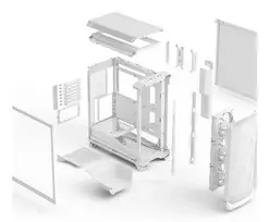 fractal design meshify 3 - Fractal Design Meshify 3 Balta (White) TG Skaidrus (Clear Tint) ATX - 4 nuotrauka