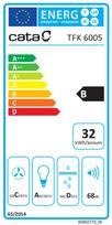 gartraukis 60 cm - CATA Hood | TFK 6005 WH | Telescopic | Energy efficiency class B | Width 60 cm | 360 m³/h | Mechanical | CSLED | White | 02034505 - 2 nuotrauka