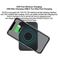 baterija isorine 12v - Orsen EW35 Wireless Power Bank 10000mAh black - 7 nuotrauka