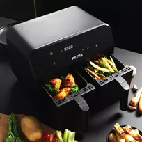 oro gruzdintuve dual - Petra PT4750BLKVDEEU7 Dual Air Juodas 3,7L - 5 nuotrauka