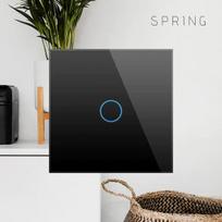 sensorinis jungiklis - Spring Dvipolis sensorinis jungiklis Wi-Fi Juodas (Black) - 4 nuotrauka