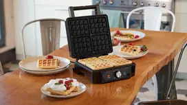 spurgu keptuve - Lovio LVWF001BK Vaflinė 1400W Juodas (Black) - 2 nuotrauka