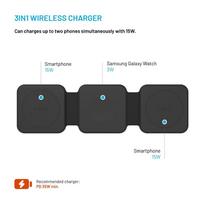 wireless magsafe charger - Fixed | Wireless Foldable Charger 3in1 Flex for Samsung | FIXFLE-SA-BK | Black - 7 nuotrauka