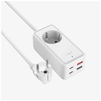 usb c 65w gan - Fixed harging Strip power extension adapter with 2x USB-C and 2x USB, GaN III, 1.5m, PD 65W | FIXCS65-1.5-WH - 2 nuotrauka