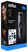 braun barzdos kirpimo masinele - Braun Series 3 AIO3560 Juodas (Black) - 2 nuotrauka