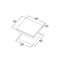 hob induction - CATA IB 6324E2 BK - 3 nuotrauka