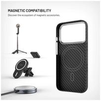 aramid deklas - Fixed MagVelar | Back cover | Apple | iPhone 17 Pro | Aramid | Black | MagSafe Support | FIXVM-1602-BK - 6 nuotrauka